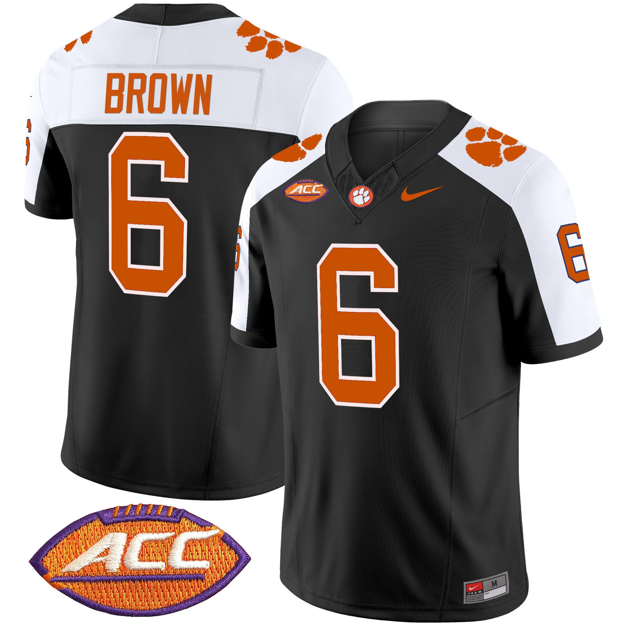 Men Clemson Tigers #6 Brown Black 2024 Nike Vapor Limited NCAA Jersey->indianapolis colts->NFL Jersey